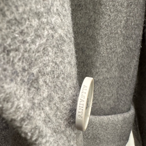 All Saints Grey Wool Belted Coat – US 4 - Picture 6 of 10